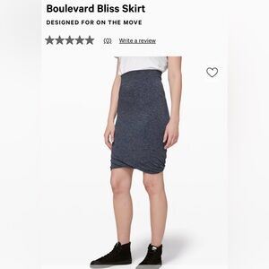 Lululemon Athletica Dark Heather Gray Pencil Skirt